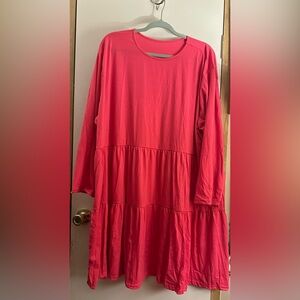 Bright Pink Tiered Dress
